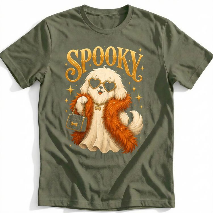 Spooky Glam Ghost Dog T-Shirt EU image 5