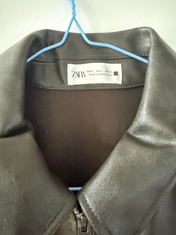 Zara  foux leather jacket size L  3