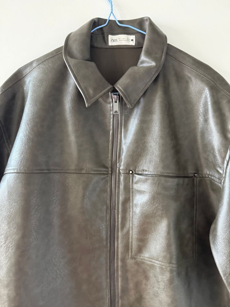 Zara  foux leather jacket size L  2