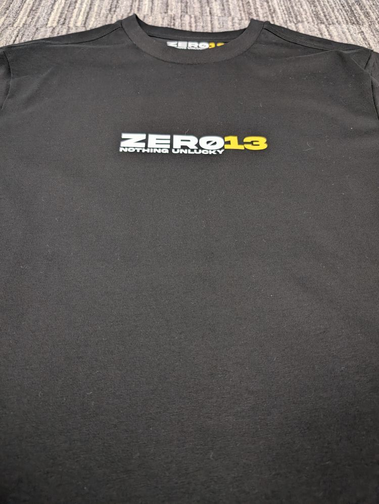 Zero13 Never mind smiley, black t shirt. New All sizes  3