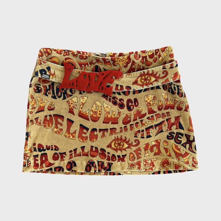 Miss Sixty 70s Print Corduroy Mini Skirt - M