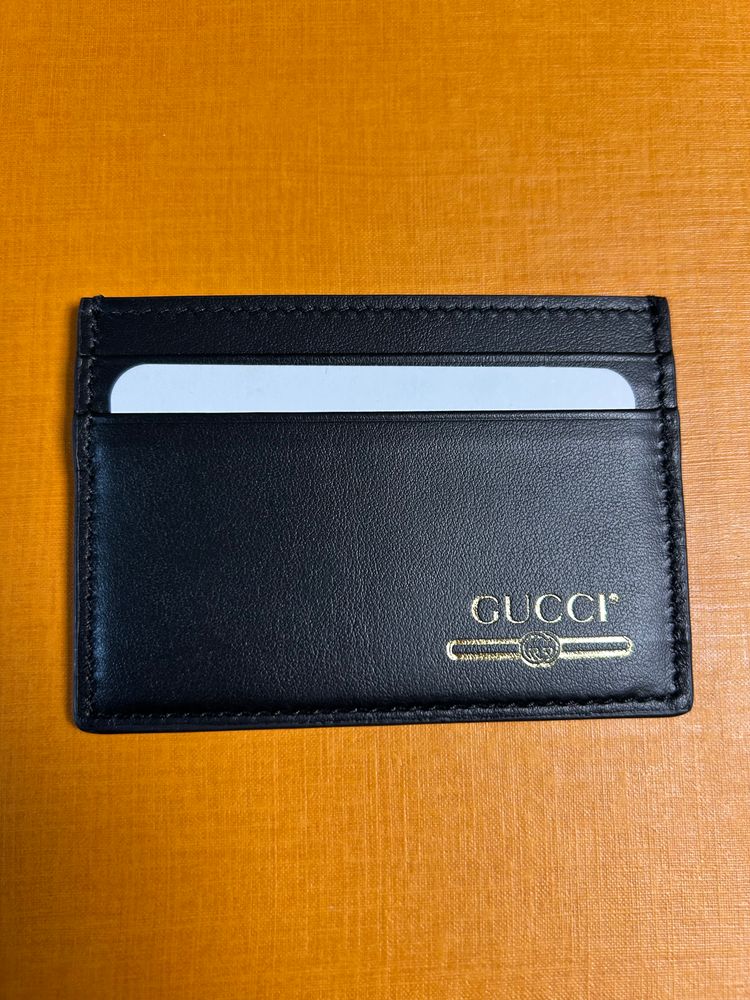 Gucci Black Leather Card Holder
