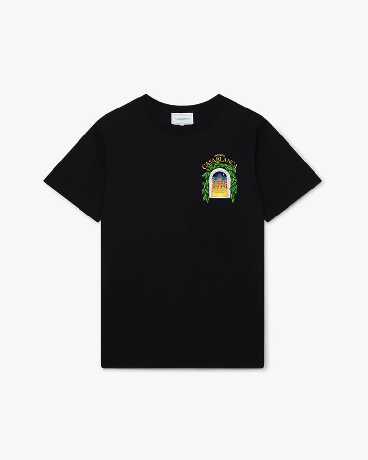 Casablanca Black Graphic T-Shirt image 2