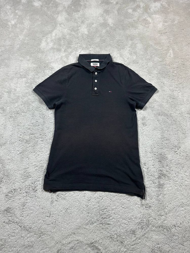 Tommy Hilfiger Tommy Jeans Black Slim Fit Polo Shirt product image