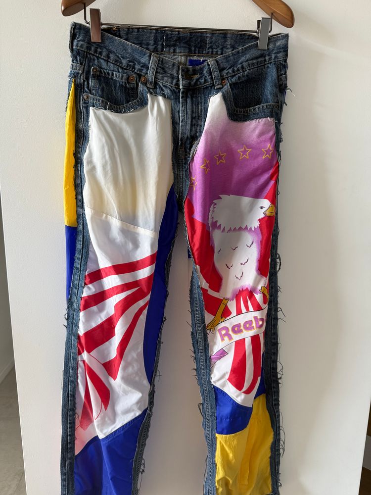 Levi's Levi'S  Reebok 550 Jeans With Colorful Patchwork. Size 29  product image