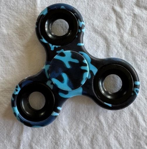 Blue And Black Camouflage Fidget Spinner