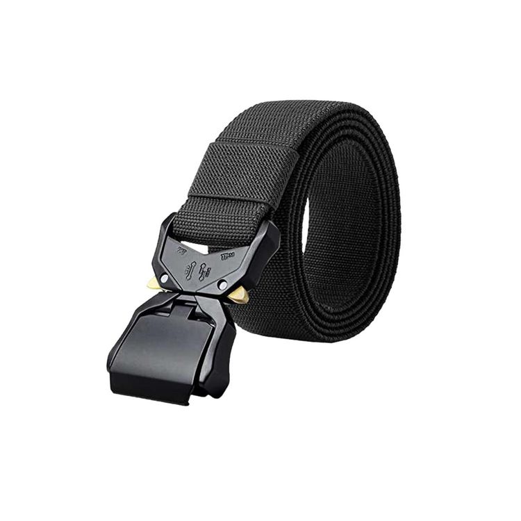 Fabrik ARMD Tactical Stretch Webbing Belt For Men in Black, 2XL-6XL