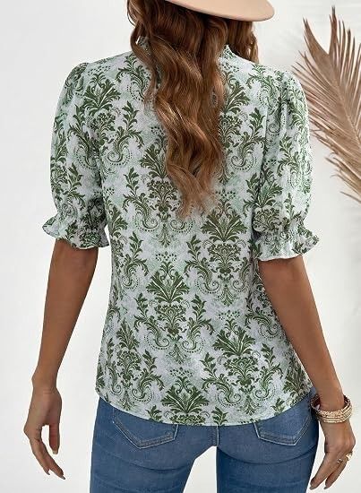 Green Patterned Blouse 3