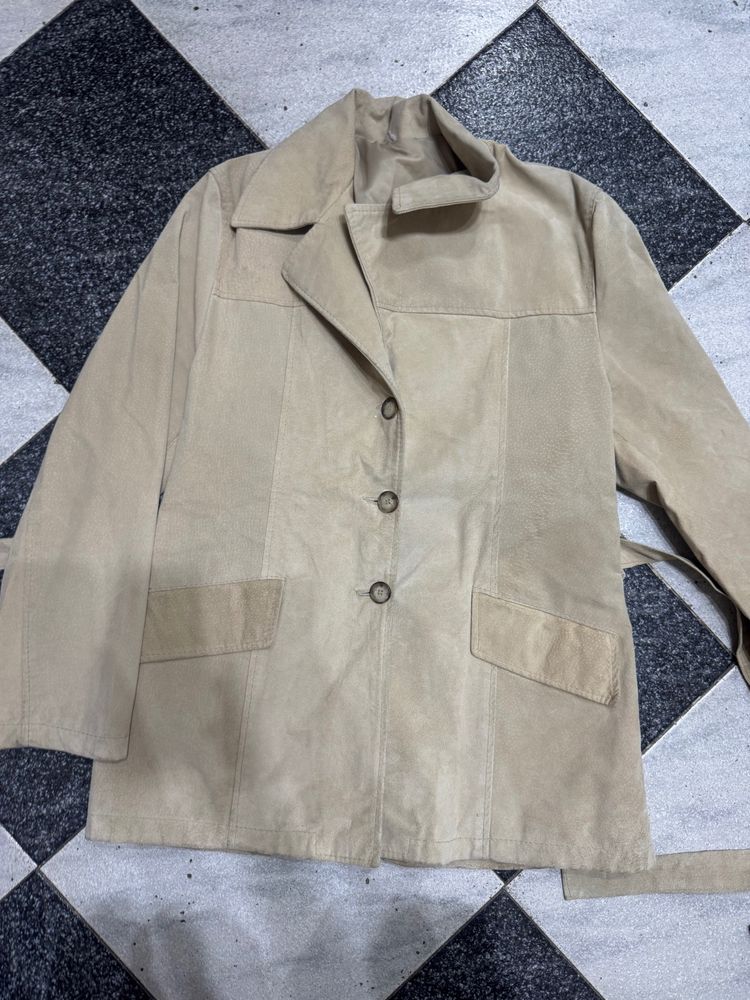 Beige Suede Jacket