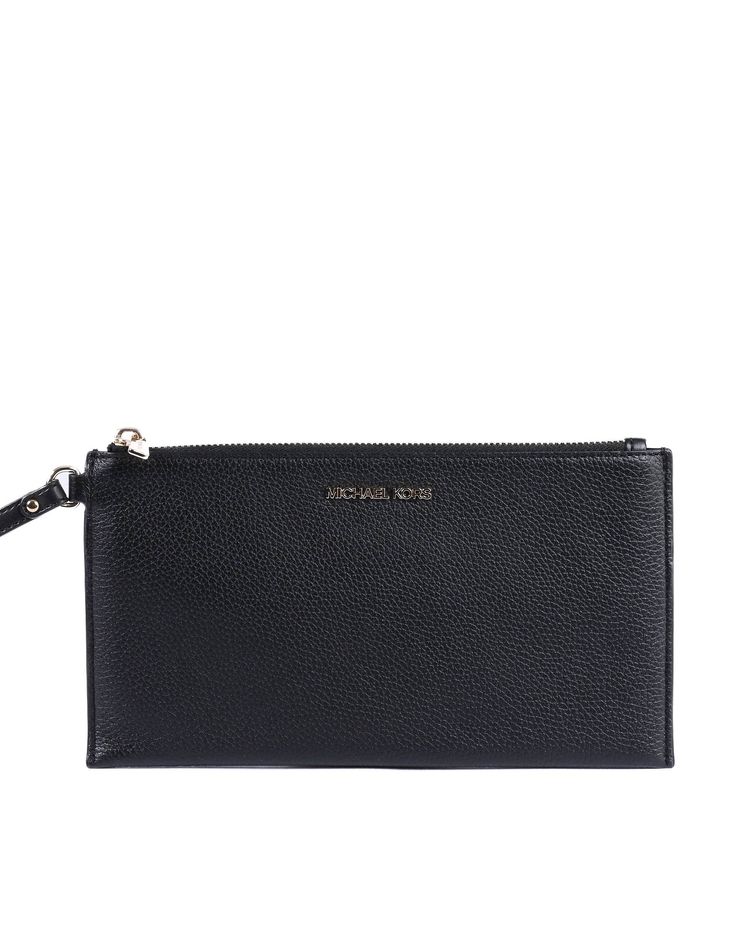 Michael Kors Black Wristlet Pouch 35S4GTVW3L BLACK GOLD