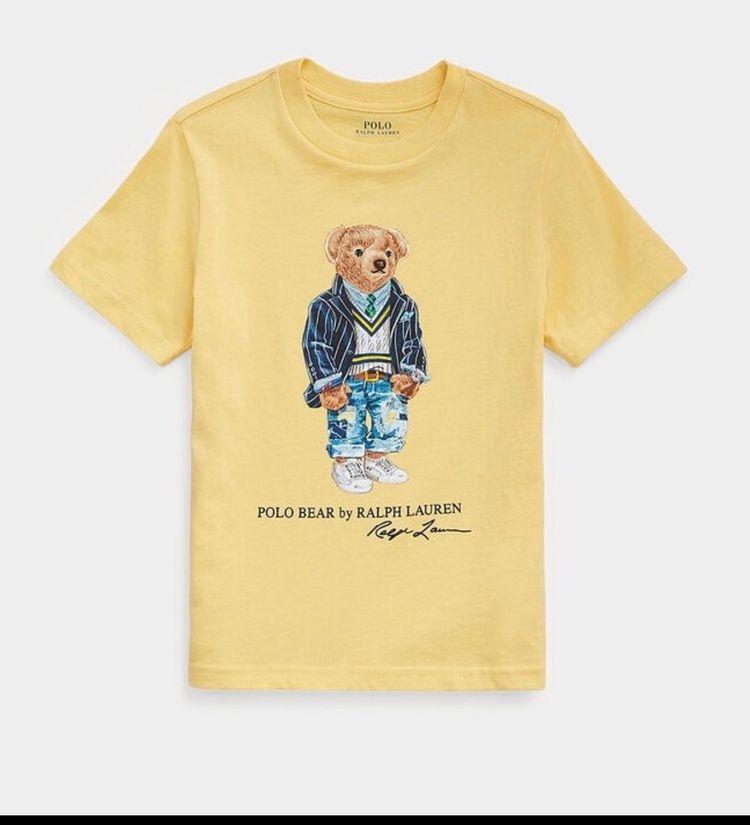 Polo Ralph Lauren Yellow T-Shirt With Bear Graphic