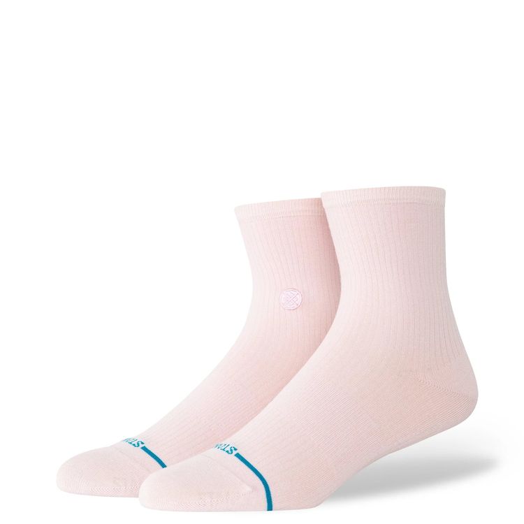 Stance USA Official Crew Socks - M - Womens Fine Rib Quarter Pink image 1