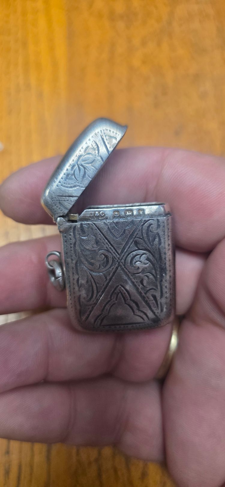Immagine di 925 sterling silver Victorian vesta case 6