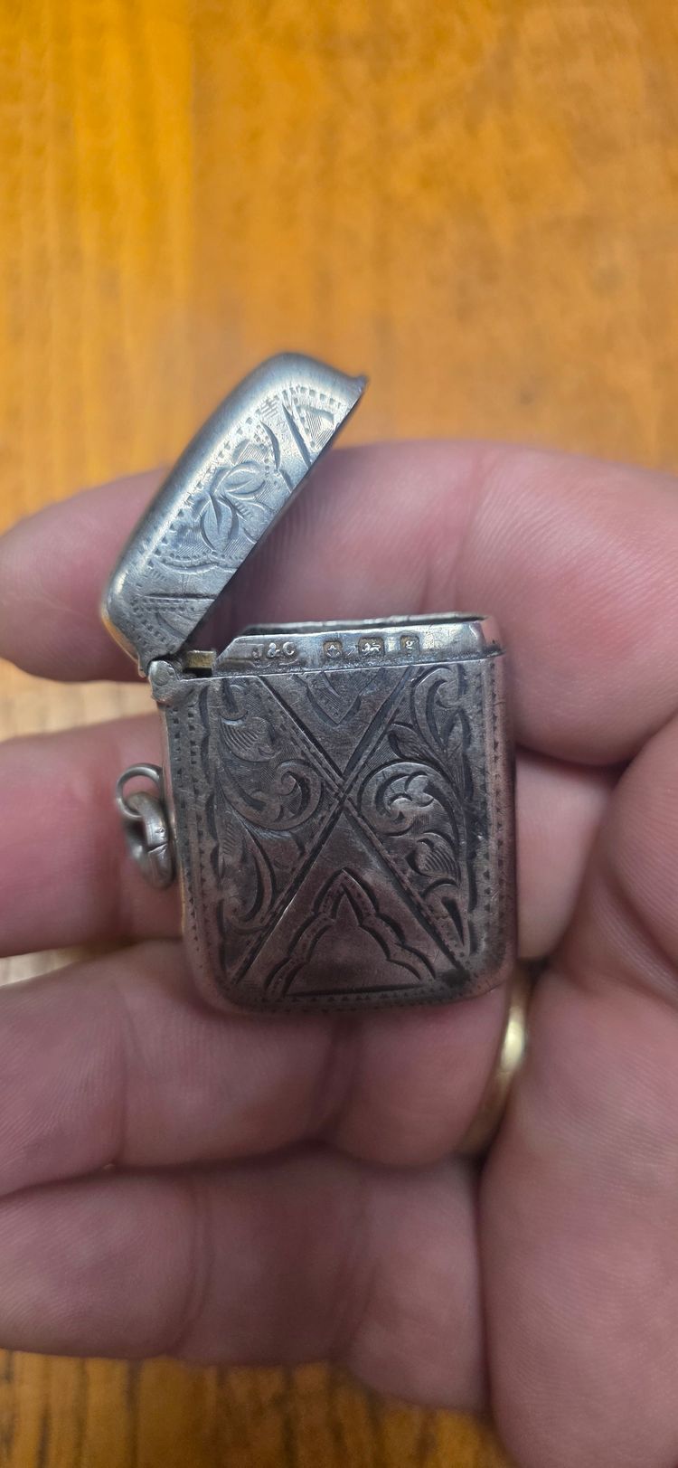Immagine di 925 sterling silver Victorian vesta case 5