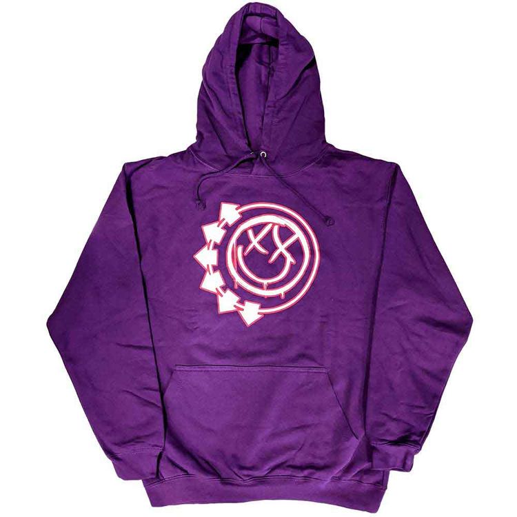 Blink-182 Unisex Pullover Hoodie: Six Arrow Smile (Pink)
