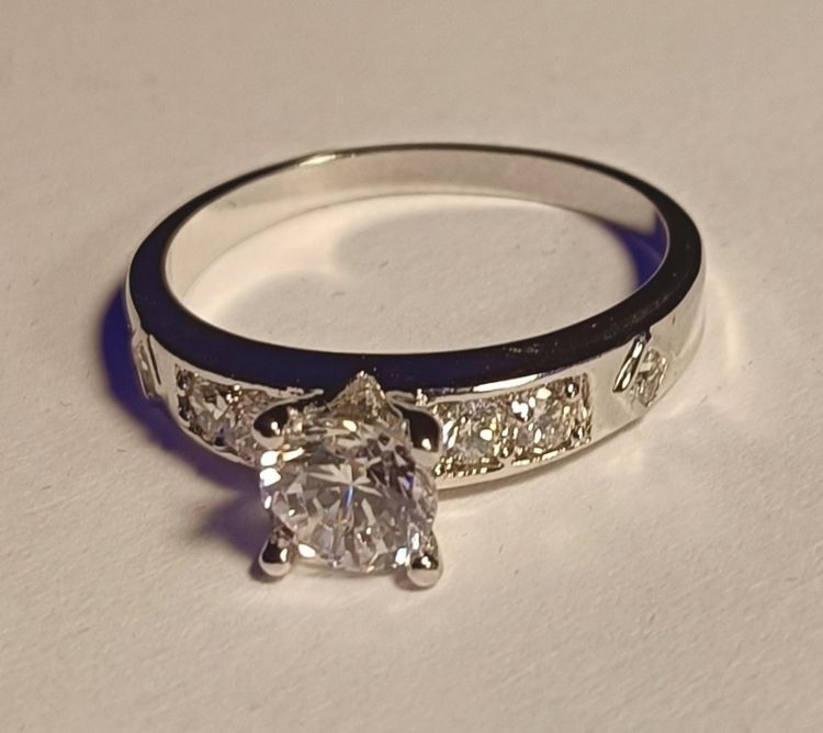 Bella Gone Silver Ring With Clear Stones product image