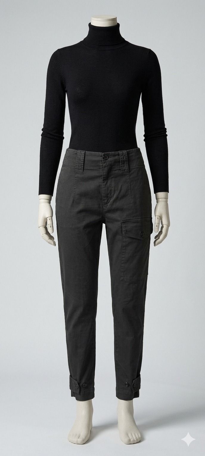 Black Cargo Pants image 1