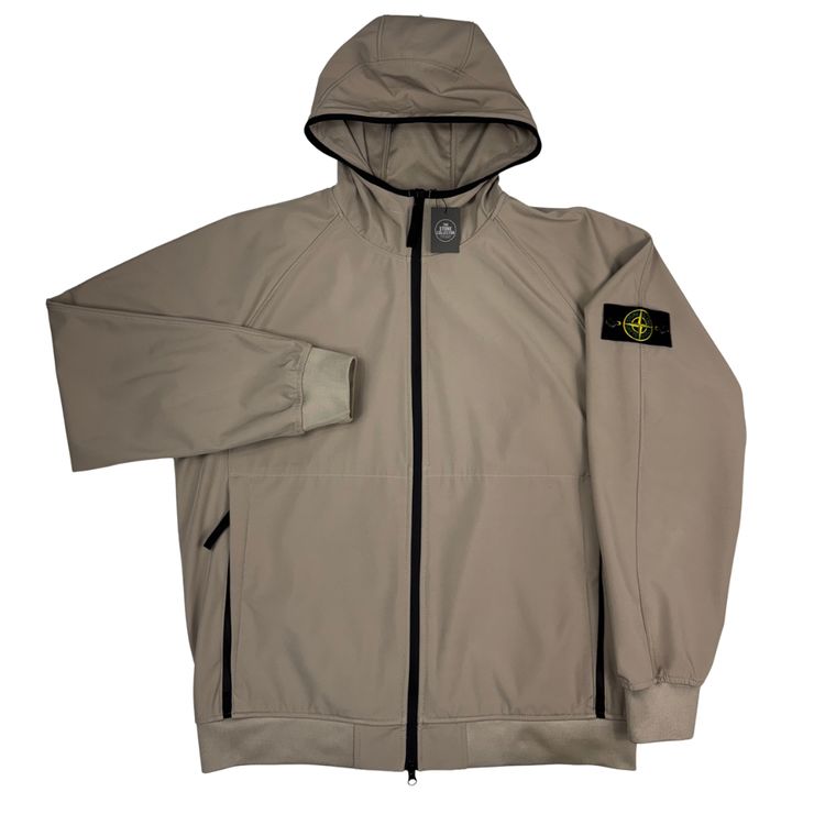 Immagine di Chaqueta Stone Island Light Soft Shell-R e.dye Technology in Recycled Polyester beige - talla 2XL 1