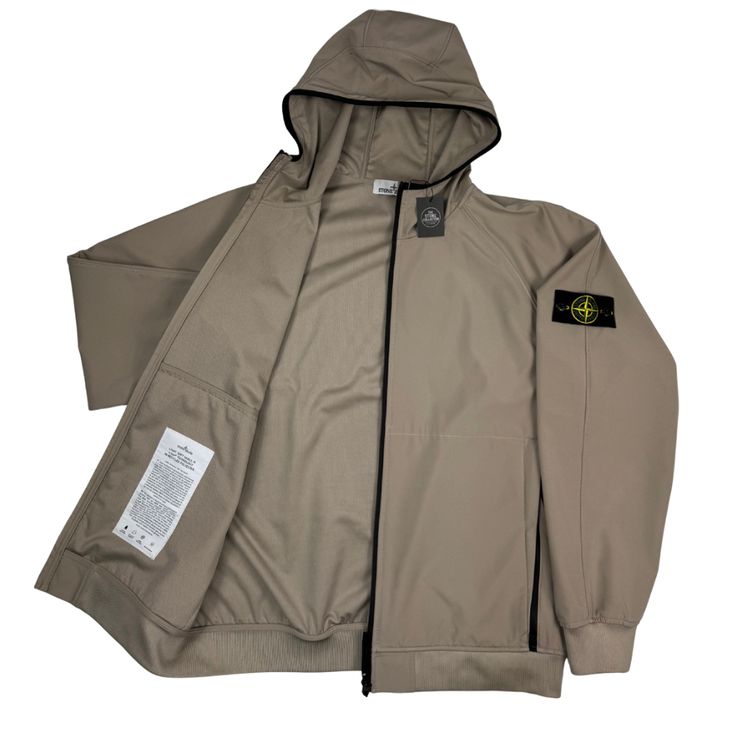 Immagine di Chaqueta Stone Island Light Soft Shell-R e.dye Technology in Recycled Polyester beige - talla 2XL 7