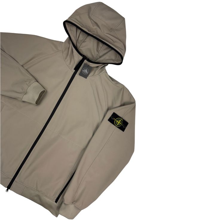 Immagine di Chaqueta Stone Island Light Soft Shell-R e.dye Technology in Recycled Polyester beige - talla 2XL 5