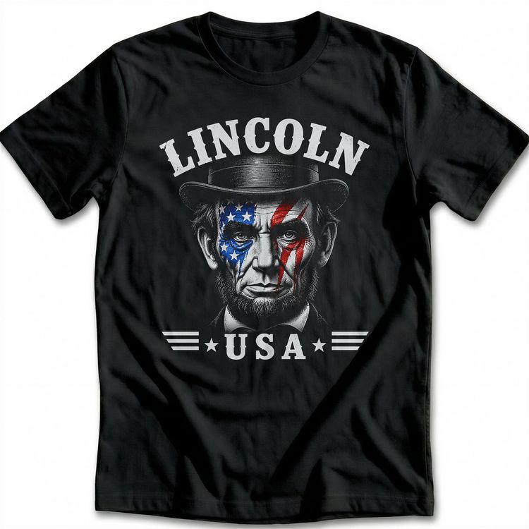Lincoln USA Face Paint Football T-Shirt AU 2