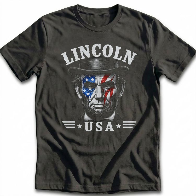 Lincoln USA Face Paint Football T-Shirt AU 5