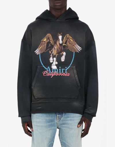 Amiri Black Vintage Wash Pegasus Hoodie 1