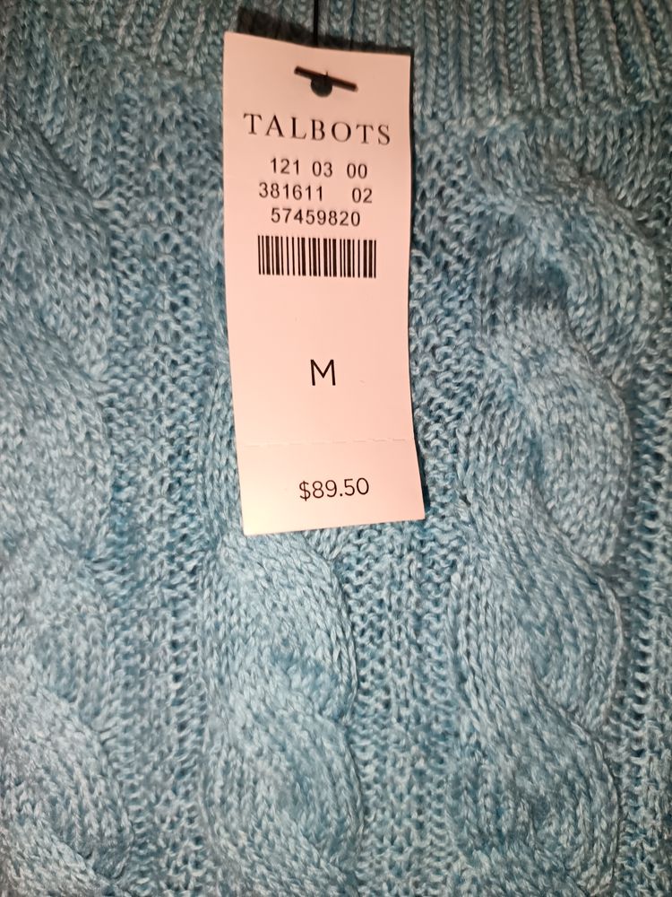 Immagine di Talbots Blue Cable Knit Sweater 3