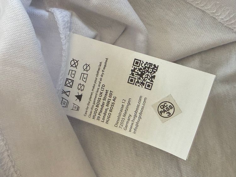 Hugo White T-Shirt With Blue Logo image 3