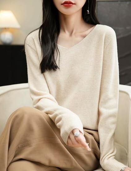 Immagine di Cream V-Neck Sweater 2