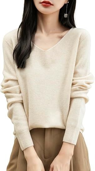 Immagine di Cream V-Neck Sweater 1