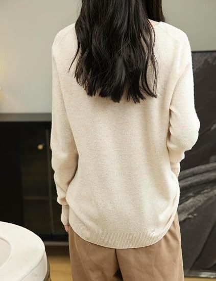 Immagine di Cream V-Neck Sweater 4