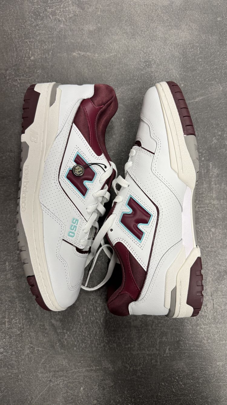 New Balance 550 White Burgundy Blue