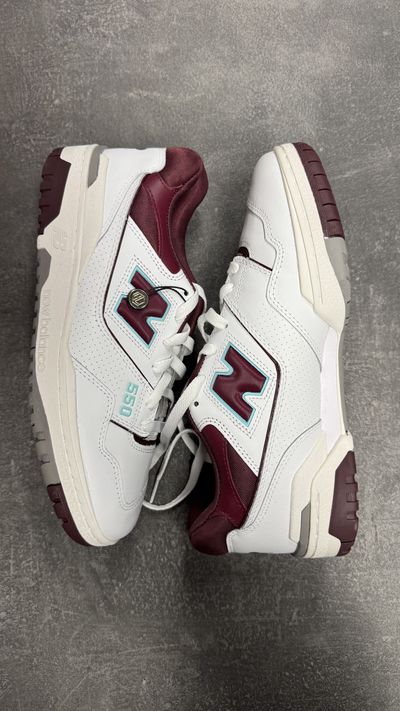 New Balance 550 White Burgundy Blue