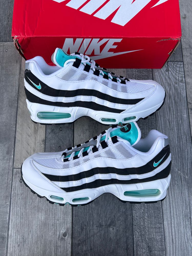 Nike Air Max 95 OG BIG BUBBLE Trainers ‘White Black Tiffany’ - Size UK 9  image 1