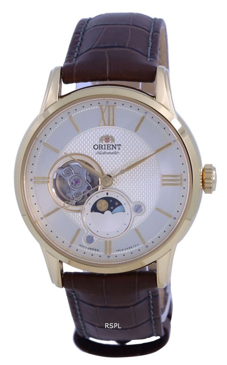 Orient Classic Sun And Moon Open Heart Automatic RA-AS0010S10B RA-AS0010S30B Men's Watch obraz 1