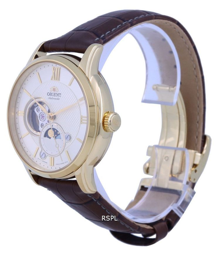 Orient Classic Sun And Moon Open Heart Automatic RA-AS0010S10B RA-AS0010S30B Men's Watch obraz 3
