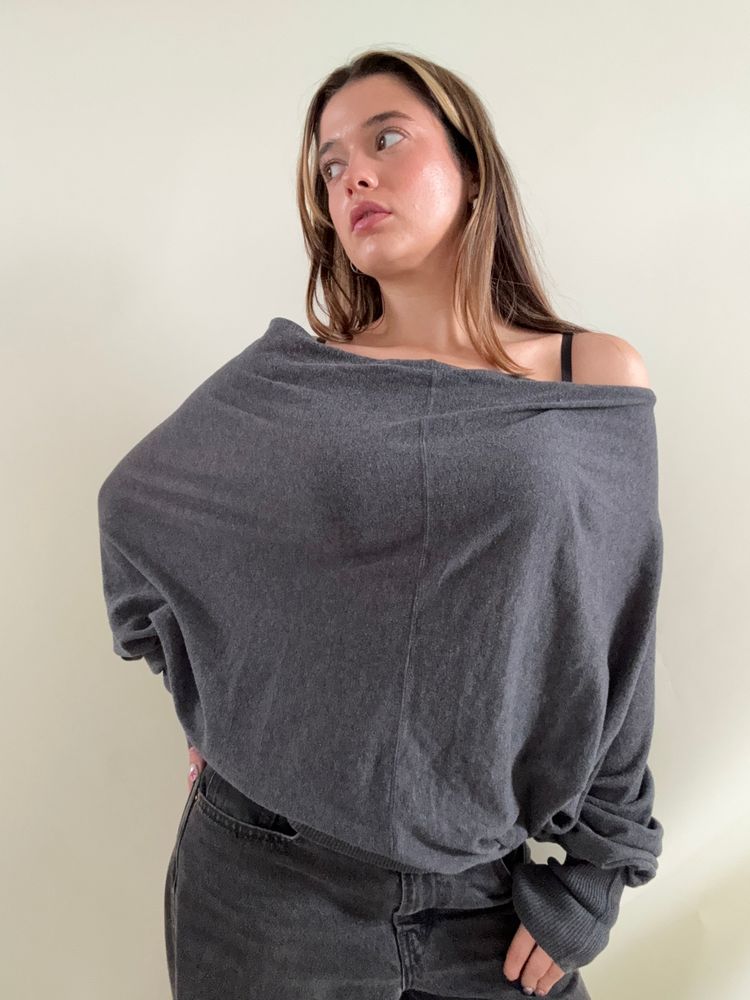 Allsaints Batwing Popper Jumper (UK14) imagen 10