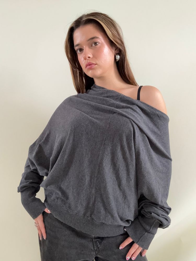 Allsaints Batwing Popper Jumper (UK14) imagen 6