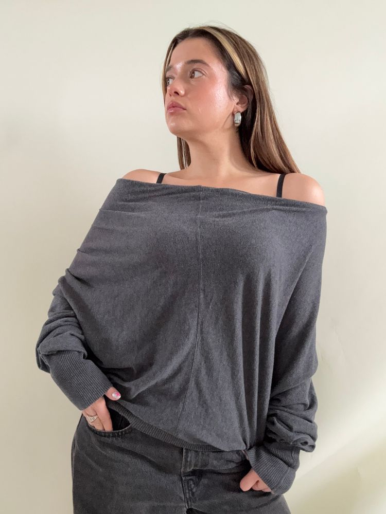 Allsaints Batwing Popper Jumper (UK14) imagen 3