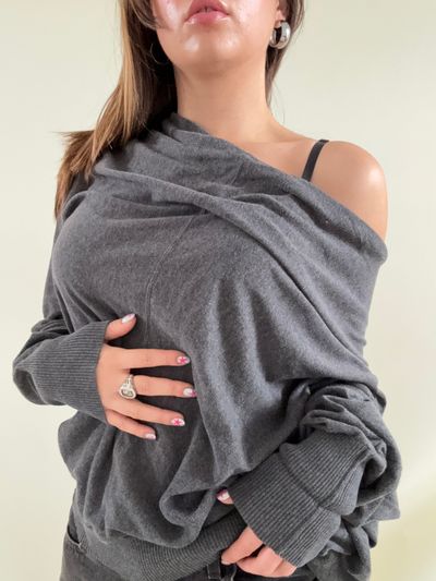 Allsaints Batwing Popper Jumper (UK14)