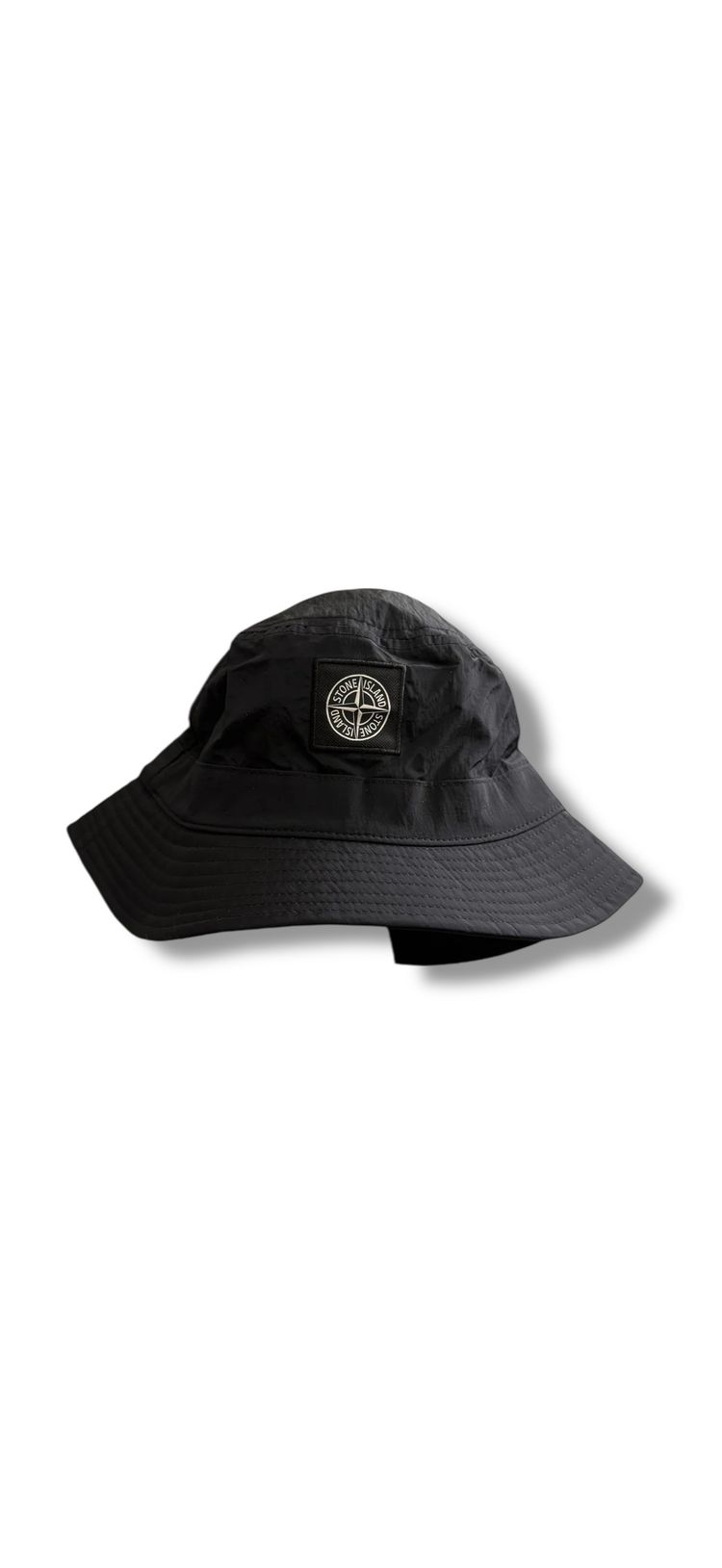 Stone Island Black Nylon Bucket Hat