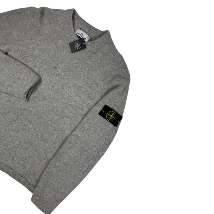 Jersey cuello redondo de punto Stone Island gris claro - talla XL image 4
