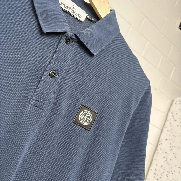 Stone Island Blue Polo Shirt image 3