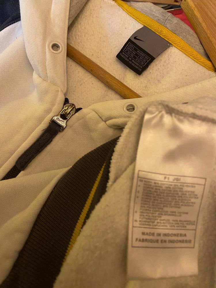 AW2001 Nike 71 Felt Arc Spellout Sleeve Panelled Zip Up Hoodie image 7