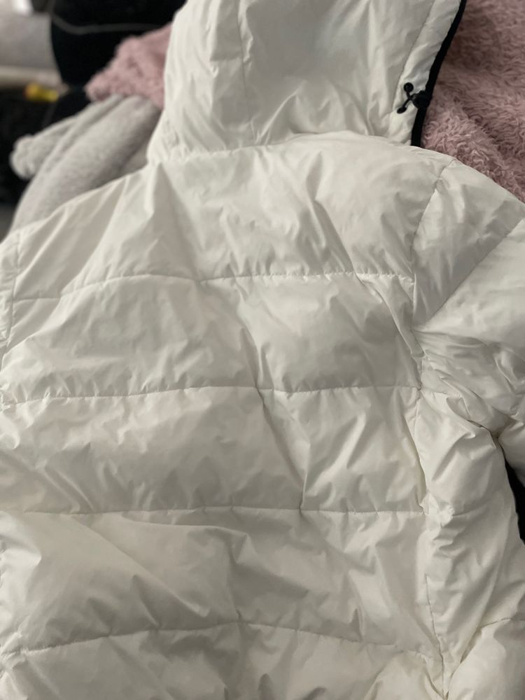 Jack Wills white puffer jacket with fleece lining image 3