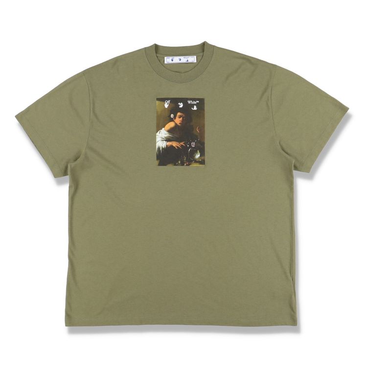 Off-White Green Caravaggio Boy Oversized T-Shirt