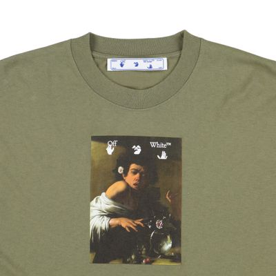 Off-White Green Caravaggio Boy Oversized T-Shirt 2