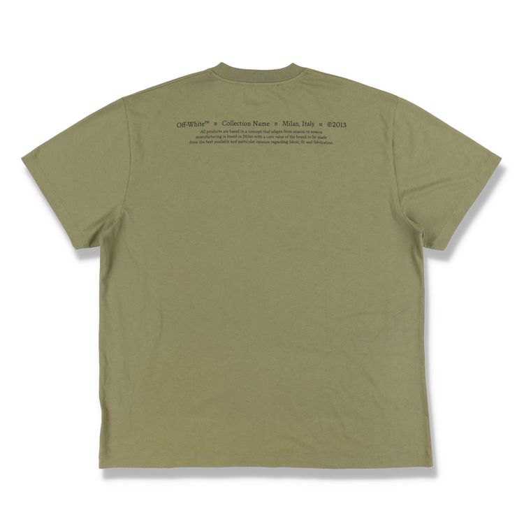 Off-White Green Caravaggio Boy Oversized T-Shirt 7