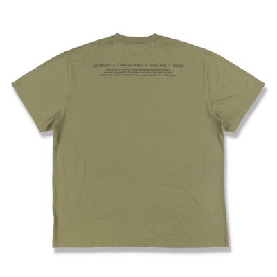 Off-White Green Caravaggio Boy Oversized T-Shirt 7